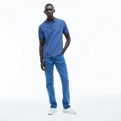 Shop Lacoste Men's Regular Fit Pima Cotton Interlock Polo In Blue Chine