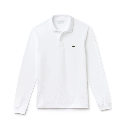 Lacoste Loose Fit Pique Polo Shirt In White