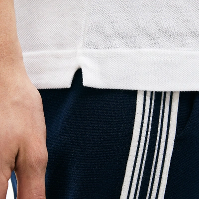 Lacoste Loose Fit Pique Polo Shirt In White