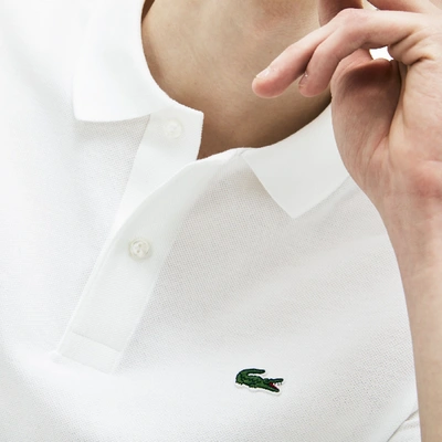 Lacoste Loose Fit Pique Polo Shirt In White