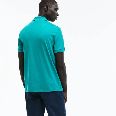 Shop Lacoste Men's Regular Fit Pima Cotton Interlock Polo In Green