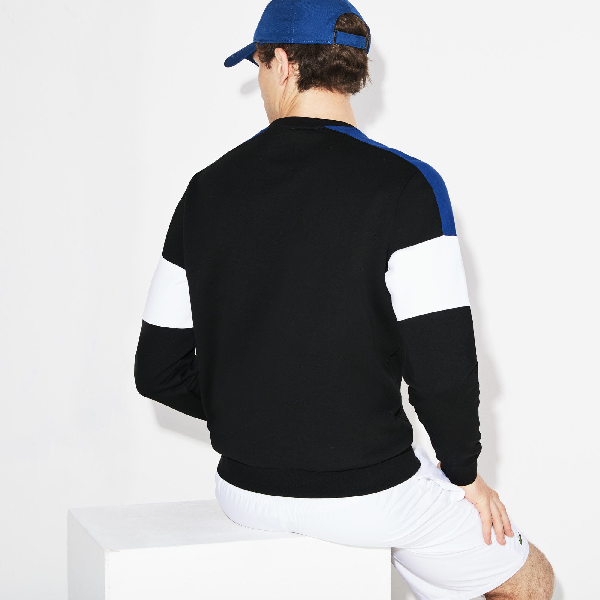 men's sport colorblock fleece tennis sweatshirt