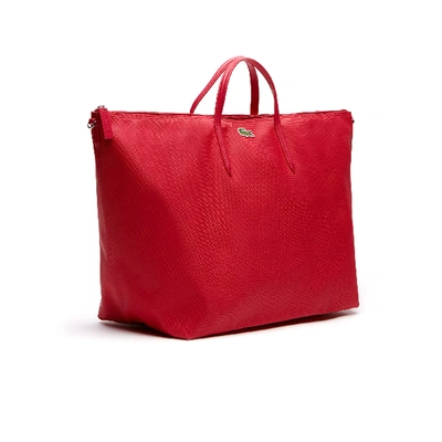 Shop Lacoste Women's L.12.12 Weekend Tote Bag In Virtual Pink