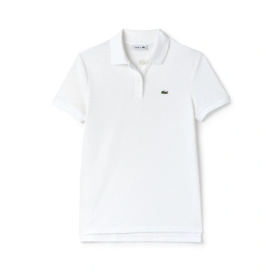 Shop Lacoste Women's Regular Fit Cotton Piquã© Polo - 48 In White