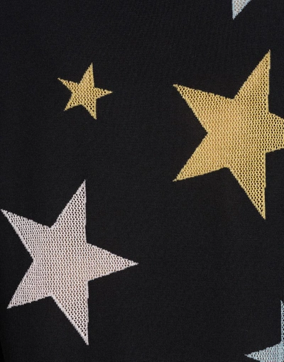 Shop Boutique Moschino Short Dress In Pure Wool With Star Inlays
