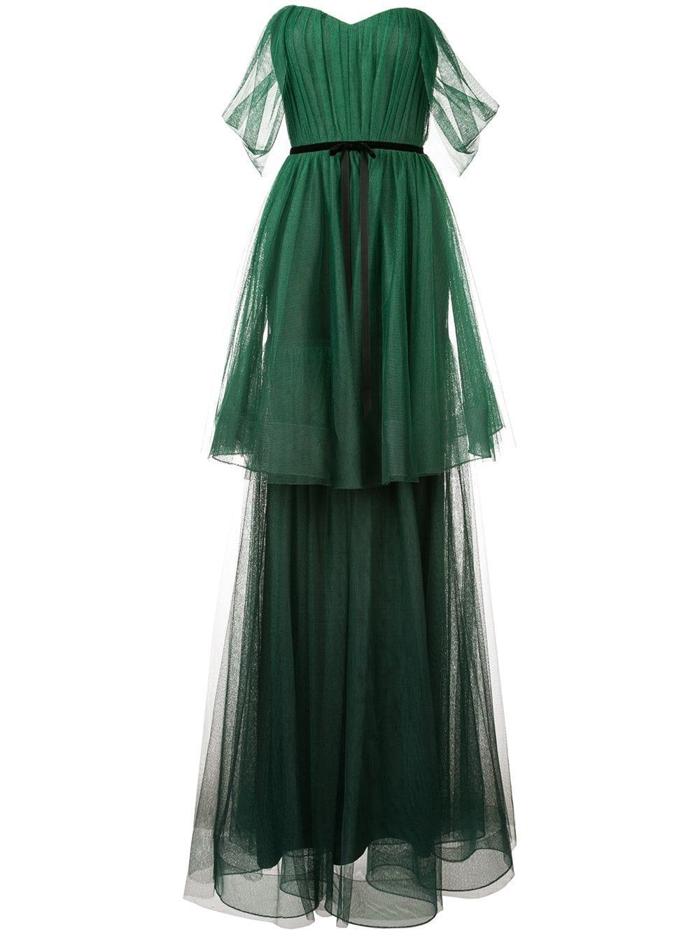 marchesa green dress