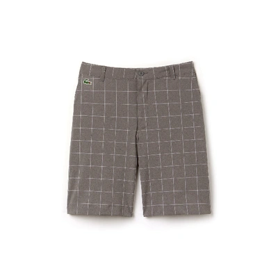 Shop Lacoste Men's Sport Print Golf Bermuda Shorts In Grey / White