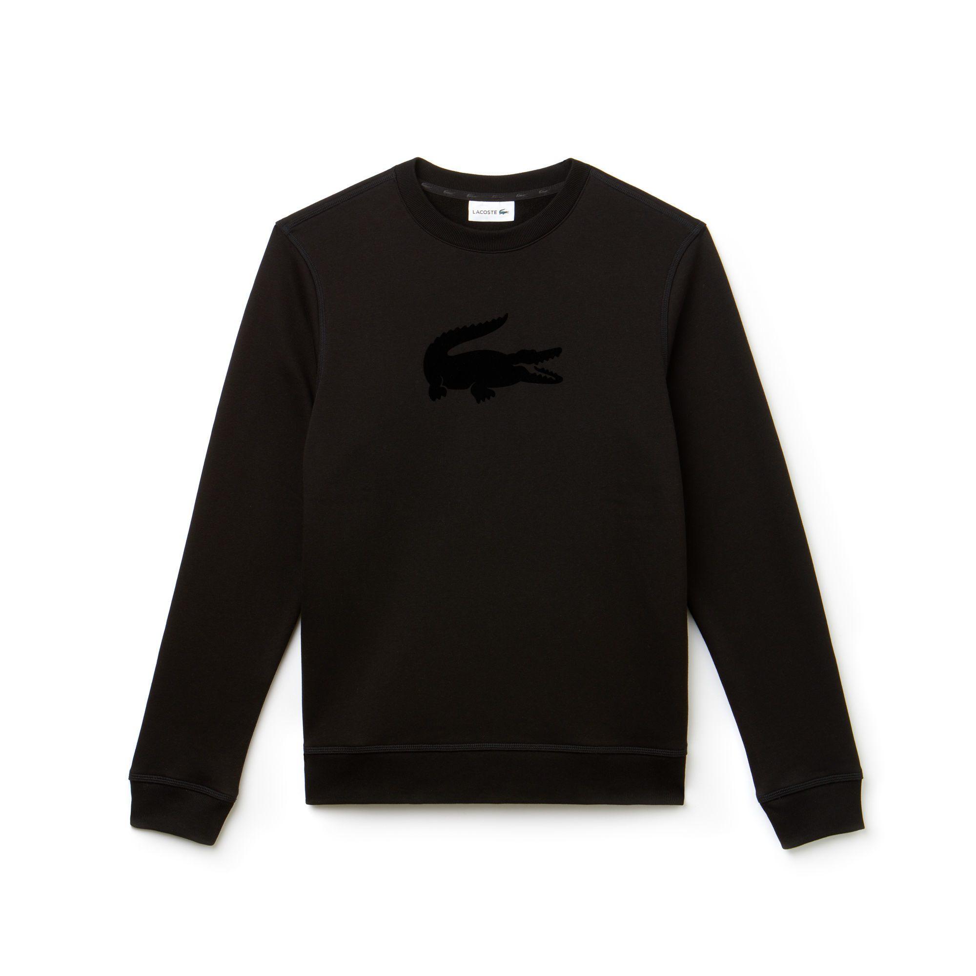 lacoste black crew neck