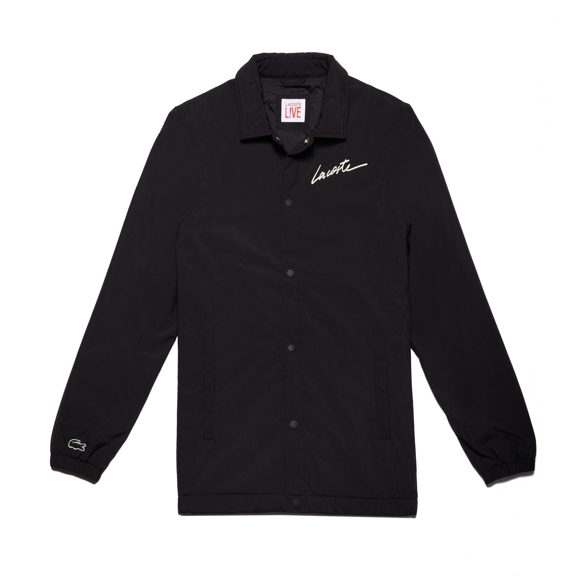 Lacoste Men's Live Signature Taffeta Jacket In Black | ModeSens