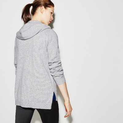 Shop Lacoste Women's Sport Tennis Cashmere Jersey Zip Sweatshirt In Grey Chine
