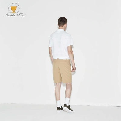 Shop Lacoste Men's Sport Presidents Cup Edition Stretch Bermuda Shorts In Gobi Desert Beige