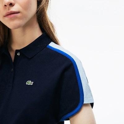 Lacoste Women's Latitude Made In France Piqué Polo In Navy Blue/electric-rill-n  | ModeSens