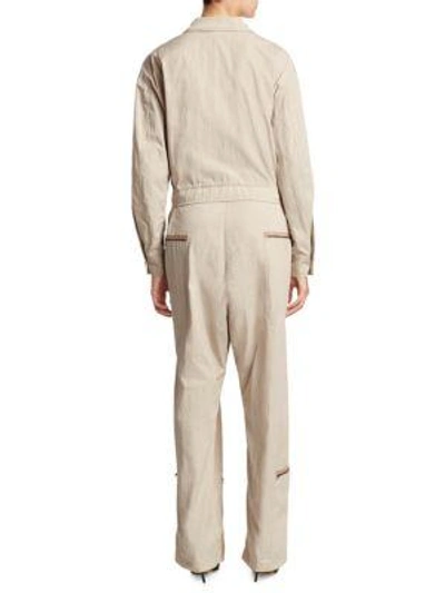 Shop Tre By Natalie Ratabesi Pigalle Belted Jumpsuit In Sand