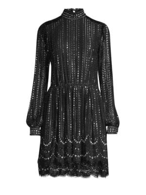 michael kors black and silver dress