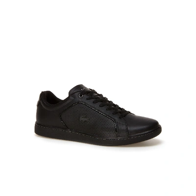 Shop Lacoste Men's Carnaby Evo Leather Sneakers In Blk/blk