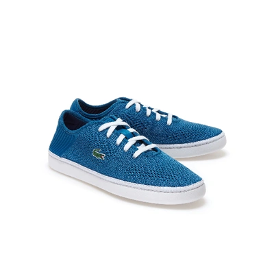 Shop Lacoste Men's L.ydro Lace Textile Trainers In Dk Blue /white