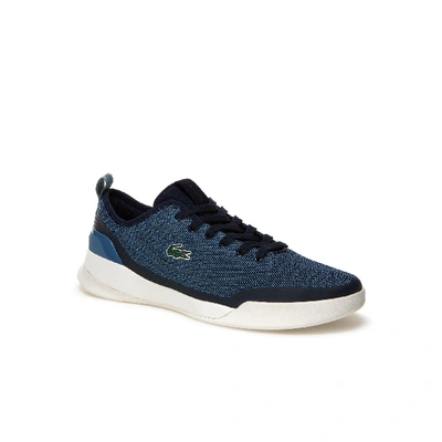 Shop Lacoste Men's Lt Dual Textile Sneakers In Navy/blue