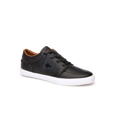 Shop Lacoste Men's Leather Bayliss Lace-up Sneakers - 13 In Black