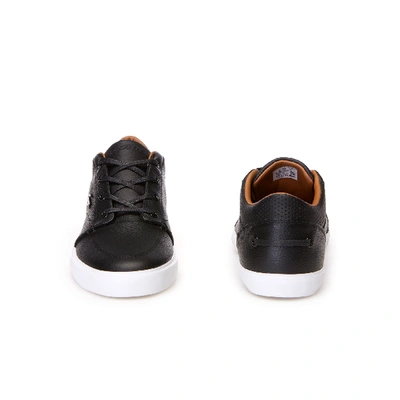 Shop Lacoste Men's Leather Bayliss Lace-up Sneakers - 13 In Black