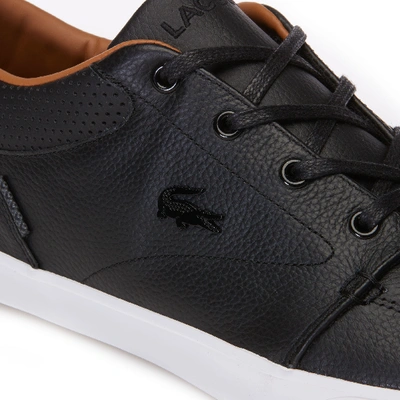 Shop Lacoste Men's Leather Bayliss Lace-up Sneakers - 13 In Black