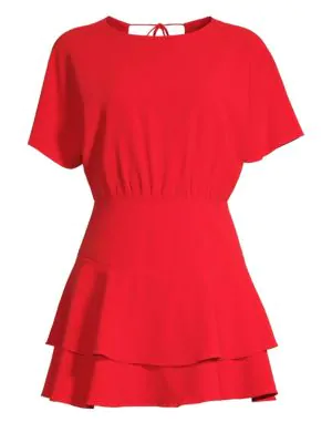 alice and olivia palmira dress red