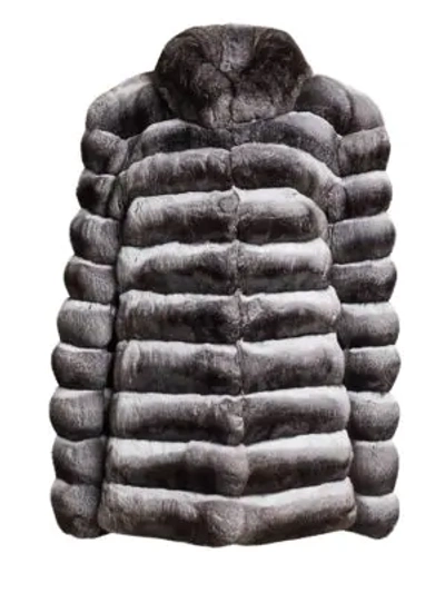 Shop The Fur Salon Chinchilla Fur Jacket In Xx Dark
