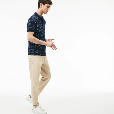 Shop Lacoste Men's Cotton And Linen Twill Pants In Krena