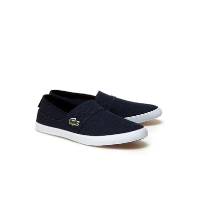 Shop Lacoste Men's Marice Canvas Slip On - 10 In Blue