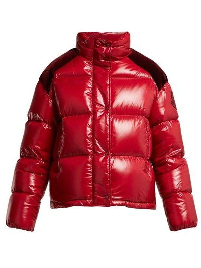 Moncler Genius Chouette Puffer Jacket W/ Contrast Shoulders In Red |  ModeSens
