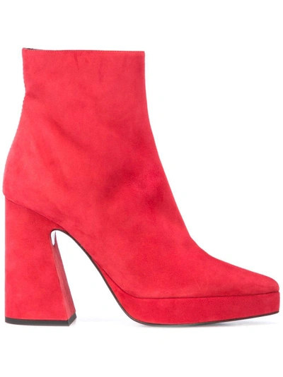 Shop Proenza Schouler Platform Ankle Boots In Red