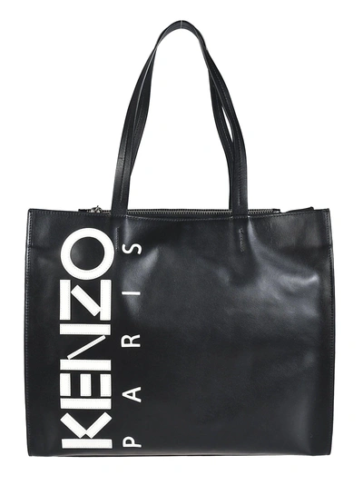 Shop Kenzo Logo Tote In Black