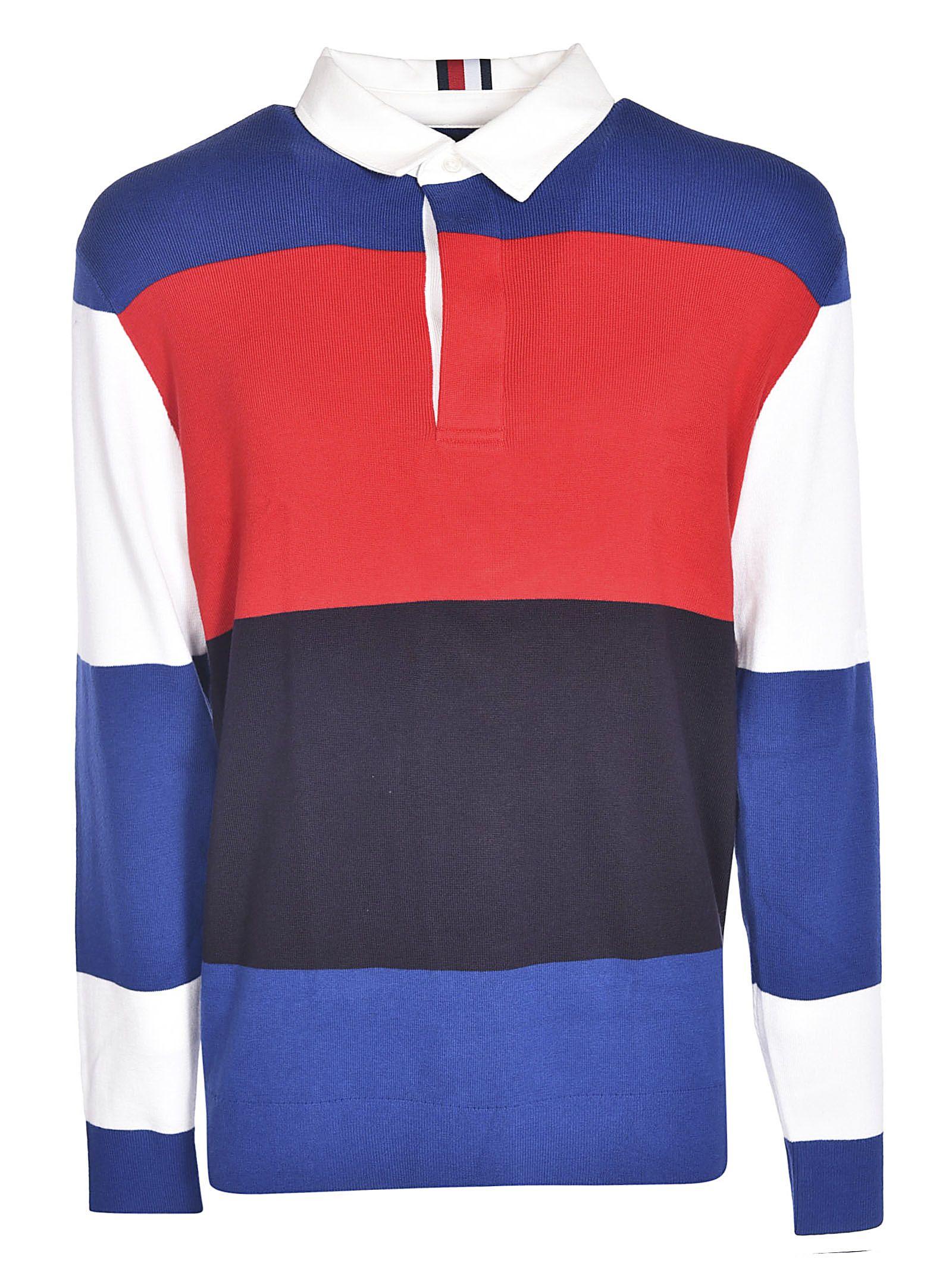 tommy hilfiger multicolor long sleeve polo