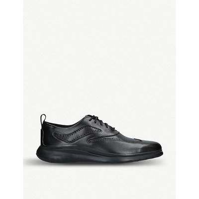 Shop Cole Haan 3.zerøgrand Leather Oxford Shoes In Black