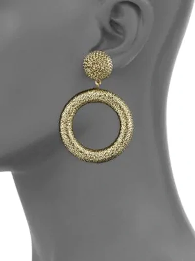 Shop Panacea Geometric Textured Earrings In Gold