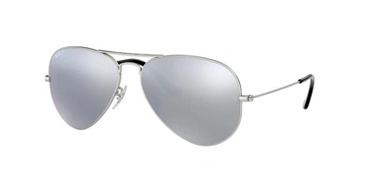 Shop Ray Ban Ray In Polarized Silver Flash