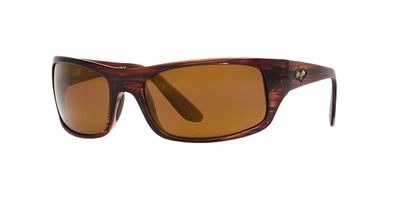 Shop Maui Jim Man Sunglasses Peahi In Brown