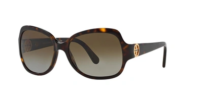 Shop Tory Burch Woman Sunglass Ty7059 In Brown Gradient Polarized