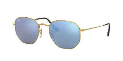 Shop Ray Ban Ray In Light Blue Gradient Flash