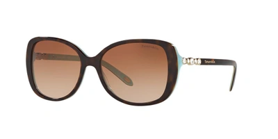 Shop Tiffany & Co . Woman Sunglass Tf4121b In Brown Gradient