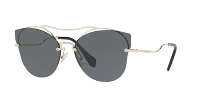 Shop Miu Miu Woman Sunglasses Mu 52ss Core Collection In Grey