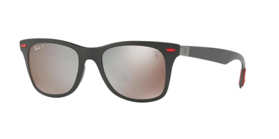 Shop Ray Ban Ray In Purple,silver Mirror Chromance Polarized