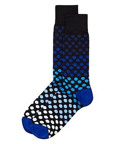 Shop Paul Smith Wopex Polka Dot Socks In Black/blue