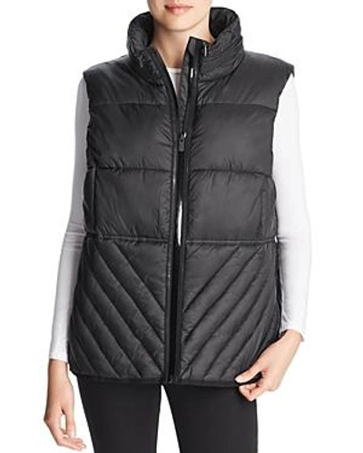 Shop Marc New York Packable Hooded Puffer Vest In Black