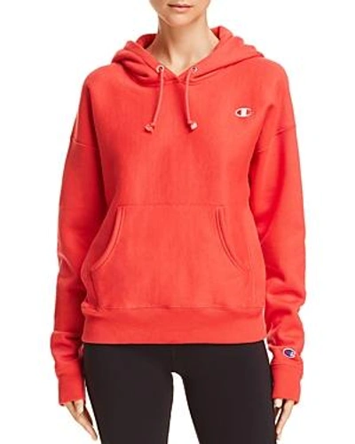 Shop Champion Reverse Weave Hooded Sweatshirt In Red Spark