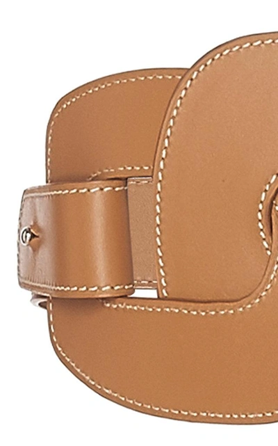 Shop Maison Vaincourt Leather Waist Belt In Brown