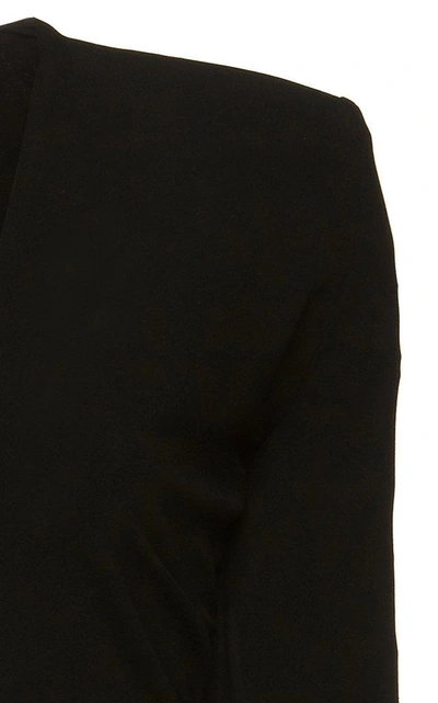 Shop Alexandre Vauthier V-neck Jersey Bodysuit In Black
