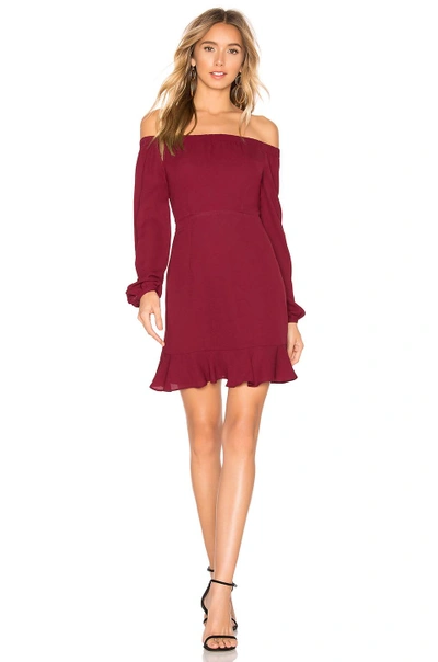 Shop About Us Anastasia Mini Dress In Wine