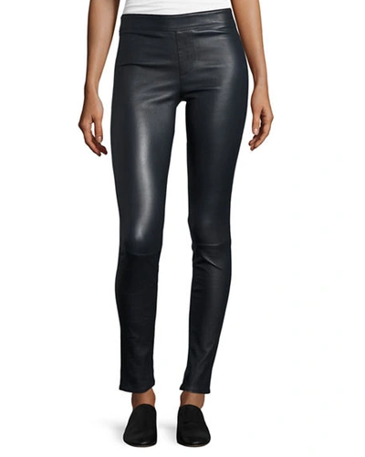 Shop Helmut Lang Lamb Leather Leggings In Black