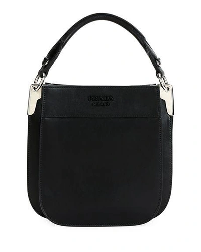 Shop Prada Large  Margit Shoulder Bag In Black