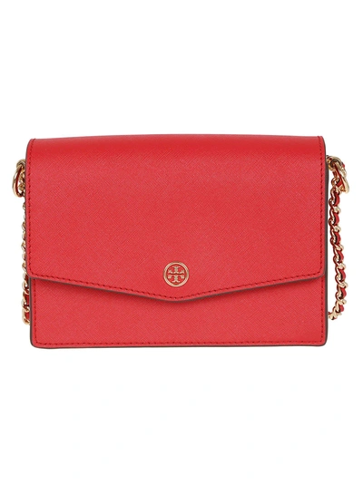 Tory Burch Mini Robinson Convertible Leather Shoulder Bag - Red In  Brilliant Red/gold